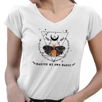 Hallowen Be Magical Witch Making My Own Magic Women V-Neck T-Shirt - Seseable