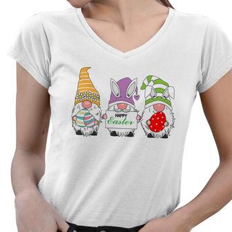 Happy Easter Gnome V2 Women V-Neck T-Shirt - Monsterry CA