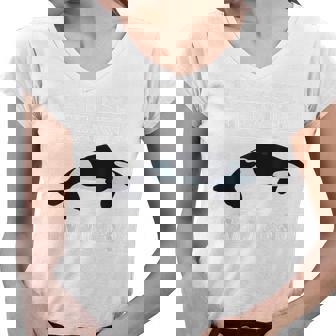 I Just Freaking Love Whales Ok Ocean Orca Women V-Neck T-Shirt - Thegiftio