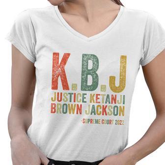 Ketanji Brown Jackson Judge Ketanji Brown Scotus 2022 Tshirt Women V-Neck T-Shirt - Monsterry DE