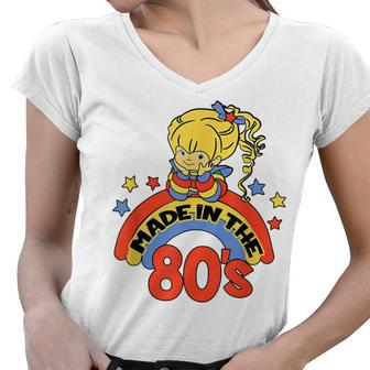Made In The 80S 1980S Generation Millennials Retro Vintage Women V-Neck T-Shirt - Thegiftio UK