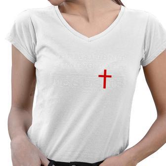 Normal Isnt Coming Back But Jesus Is Revelation Women V-Neck T-Shirt - Monsterry