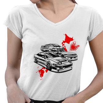 Old School Jdm Legends Tshirt Women V-Neck T-Shirt - Monsterry UK