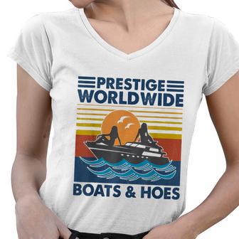 Prestige Worldwide Boats And Hoes Retro Vintage Tshirt Women V-Neck T-Shirt - Monsterry DE