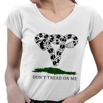 Pro Choice Pro Abortion Don’T Tread On Me Uterus Reproductive Rights Women V-Neck T-Shirt - Monsterry CA