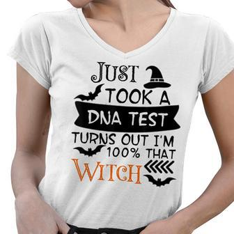 Truth Hurts Im 100 That Witch Halloween Funny Witty Women V-Neck T-Shirt - Seseable