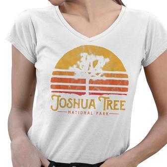 Vintage Joshua Tree National Park Retro V2 Women V-Neck T-Shirt - Seseable