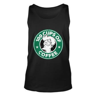 100 Cups Of Coffee Tshirt Unisex Tank Top - Monsterry