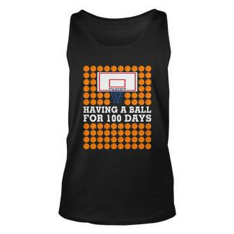 100Th Day Of School Basketball Balls 100 Basket Balls Basketball Hoop Unisex Tank Top - Monsterry DE
