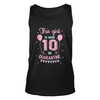 10Th Birthday Funny Gift Girls This Girl Is Now 10 Double Digits Gift Unisex Tank Top - Monsterry