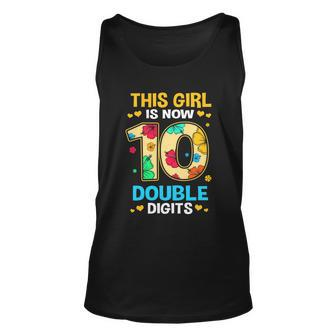 10Th Birthday This Girl Is Now 10 Double Digits Gift Unisex Tank Top - Monsterry AU
