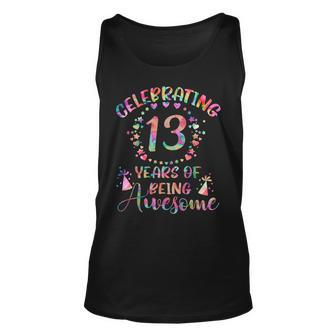 13 Years Of Being Awesome 13 Years Old 13Th Birthday Tie Dye Men Women Tank Top Graphic Print Unisex - Thegiftio UK