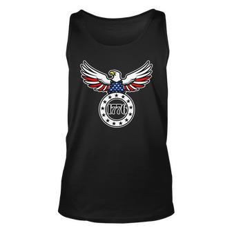 1776 American Flag Eagle Unisex Tank Top - Monsterry