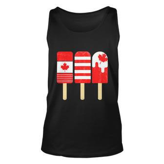 1St Of July Popsicle Red White Canadian Flag Patriotic Unisex Tank Top - Thegiftio UK
