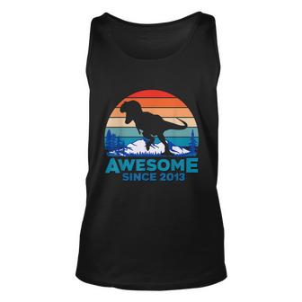 Awesome Since 2013 8 Years Old Dinosaur Unisex Tank Top