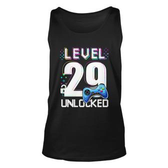 Level 29 Unlocked Video Game 29Th Birthday Boy Gamer Unisex Tank Top