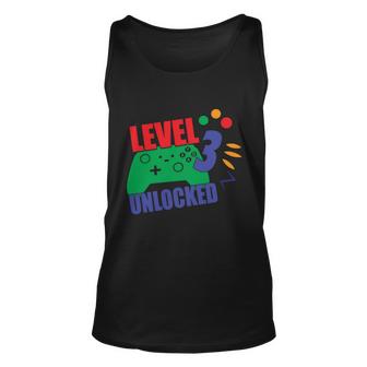 Level 3 Unlocked 3Rd Gamer Video Game Birthday Video Game Graphic Design Printed Casual Daily Basic Unisex Tank Top