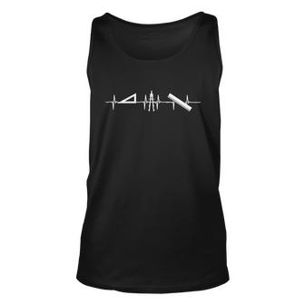 Heartbeat Compass Ruler Student Engineer Architect Gift Graphic Design Printed Casual Daily Basic Unisex Tank Top
