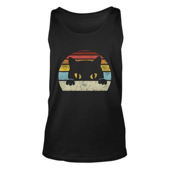 Vintage Black Cat Lover Retro Style Cats Gift Tshirt Graphic Design Printed Casual Daily Basic Unisex Tank Top