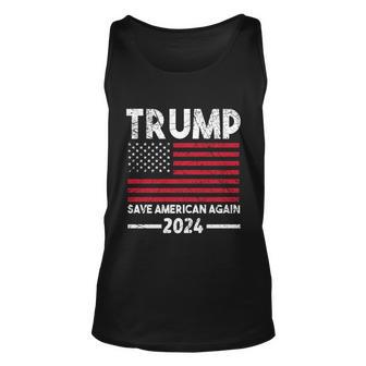 2024 Trump Save America Again Usa Flag Gift Unisex Tank Top - Monsterry