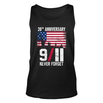 20Th Anniversary Never Forget 911 September 11Th Unisex Tank Top - Thegiftio UK