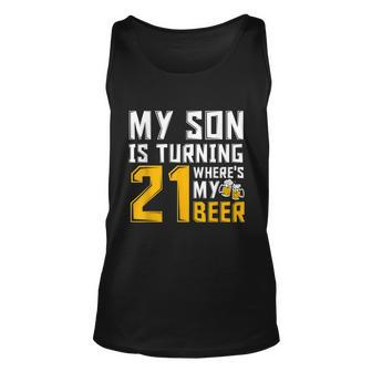 21St Birthday 21 Year Old Son Dad Mom Family Birthday Graphic Design Printed Casual Daily Basic Unisex Tank Top - Thegiftio UK