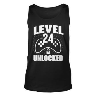 24Th Birthday Gaming Gamer 24 Years Old Bday Unisex Tank Top - Seseable