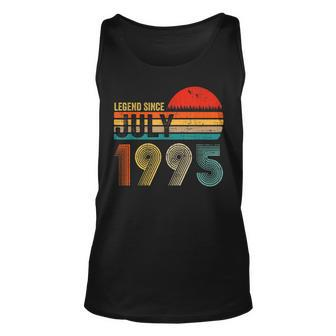 27 Years Old Retro Birthday Gifts Legend Since July 1995 Unisex Tank Top - Seseable
