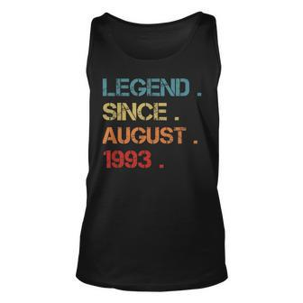 29 Years Old Gifts Awesome Since August 1993 29Th Birthday Unisex Tank Top - Thegiftio UK