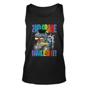 2Nd Grade Nailed It Monster Truck Dinosaur Funny Gift Unisex Tank Top - Monsterry