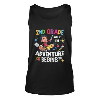 2Nd Grade Where The Adventure Back To School First Day Of School Unisex Tank Top - Monsterry
