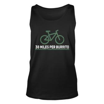 38 Miles Per Burrito Bike Ride Tshirt Unisex Tank Top - Monsterry