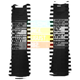 40 Years Old Funny Awesome Since August 1982 40Th Birthday Men Women Tank Top Graphic Print Unisex - Thegiftio UK