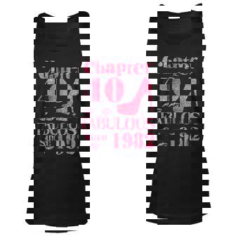 40 Years Old Gifts 40 & Fabulous Since 1982 40Th Birthday V3 Men Women Tank Top Graphic Print Unisex - Thegiftio UK