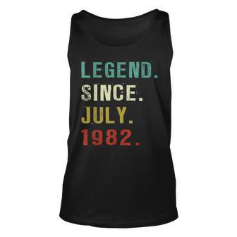 40 Years Old Legend Since July 1982 40Th Birthday Gifts Unisex Tank Top - Seseable