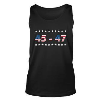 45 47 Trump 2024 T Shirt Support Donald Trump Unisex Tank Top - Monsterry