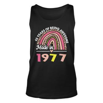 45 Years Old Gifts 45Th Birthday Born In 1977 Women Girls V2 Unisex Tank Top - Seseable