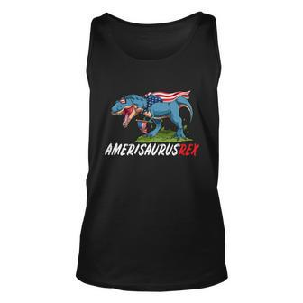 4Th July T Rex America Dinosaur Independence Day Patriot Usa Gift Unisex Tank Top - Monsterry