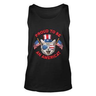 4Th Of July Cat Pround To Be Americat Unisex Tank Top - Monsterry UK