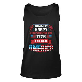 4Th Of July Happy Patriotic Day 1776 God Bless America Gift Unisex Tank Top - Monsterry UK