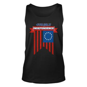4Th Of July Independence American Flag Unisex Tank Top - Monsterry