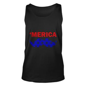 4Th Of July Merica Bearded American Flag Unisex Tank Top - Monsterry