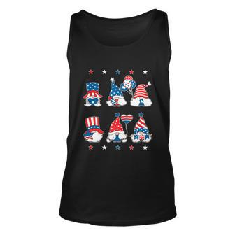 4Th Of July Patriotic Gnomes Gnomies American Usa Flag Gift Unisex Tank Top - Monsterry AU