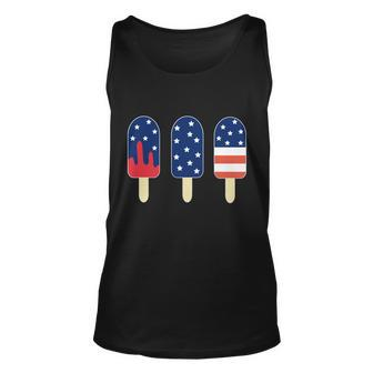4Th Of July Popsicle Red White Blue American Flag Unisex Tank Top - Monsterry UK