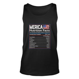 4Th Of July Proud American Shirt Merica Nutrition Facts Unisex Tank Top - Monsterry CA