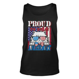 4Th Of July Proud To Be An American Cat Lover Unisex Tank Top - Monsterry