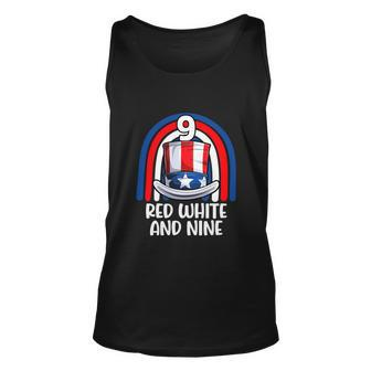 4Th Of July Red White 9 Years American Flag Unisex Tank Top - Monsterry