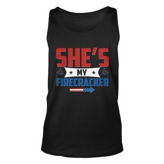 4Th Of July Shes My Firecracker Matching Shirt Tshirt Unisex Tank Top - Monsterry