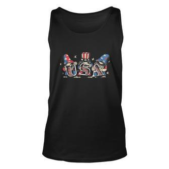 4Th Of July Shirts Women Outfits For Men Patriotic Gnomes Unisex Tank Top - Monsterry UK