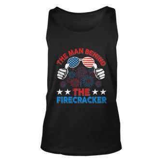 4Th Of July The Man Behind The Firecracker Patriotic Us Flag Gift Unisex Tank Top - Monsterry